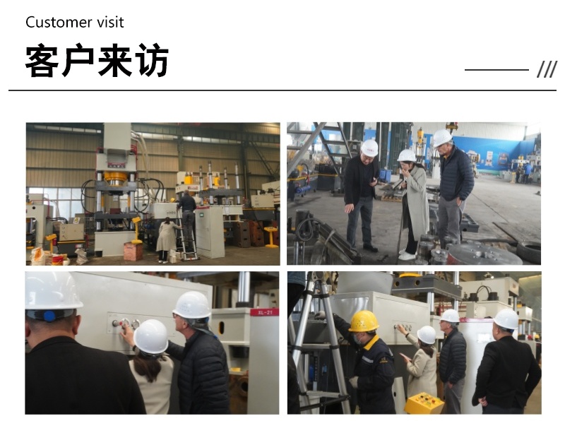 客户来访800吨粉末成型液压机 800T牛羊舔砖压块压力机 盐砖机