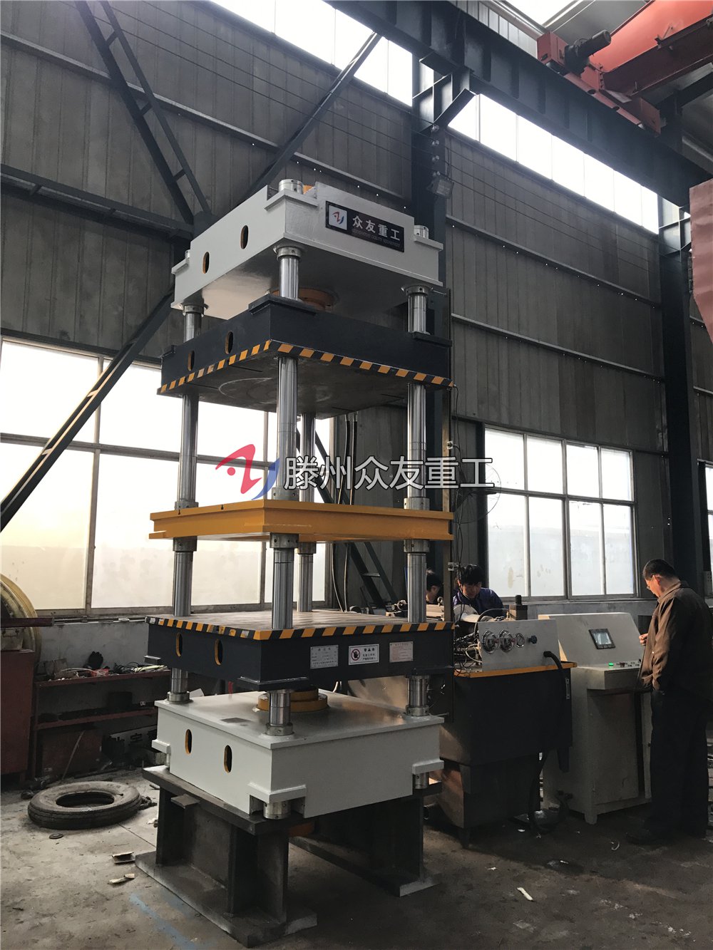 100吨五梁双动防火板专用液压机四柱液压机