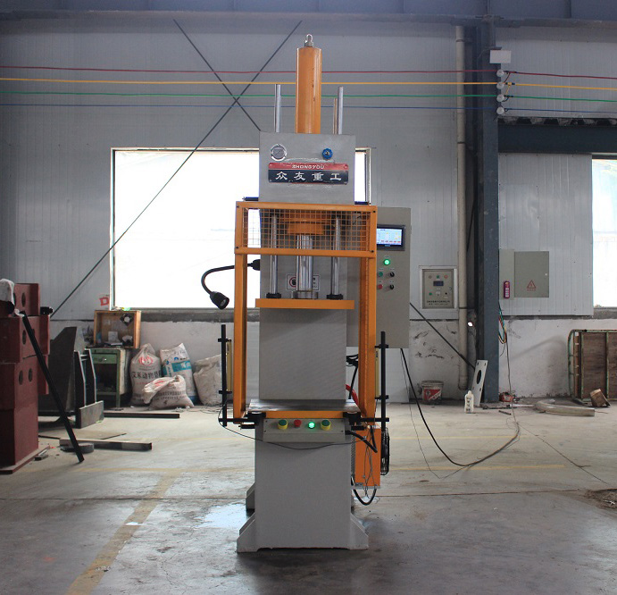 25T带显示屏四柱导向单臂液压机