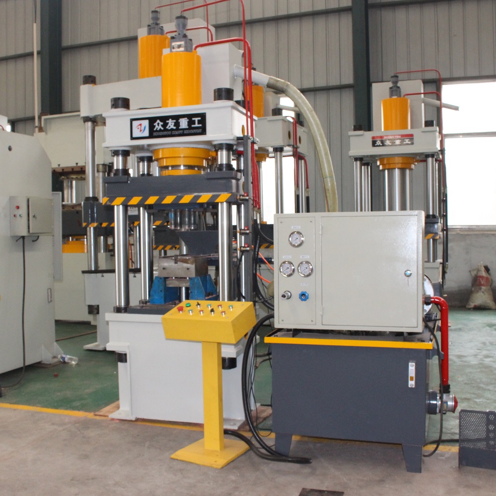 100吨自动进料鱼饵压块液压机 100T粉末成型油压机