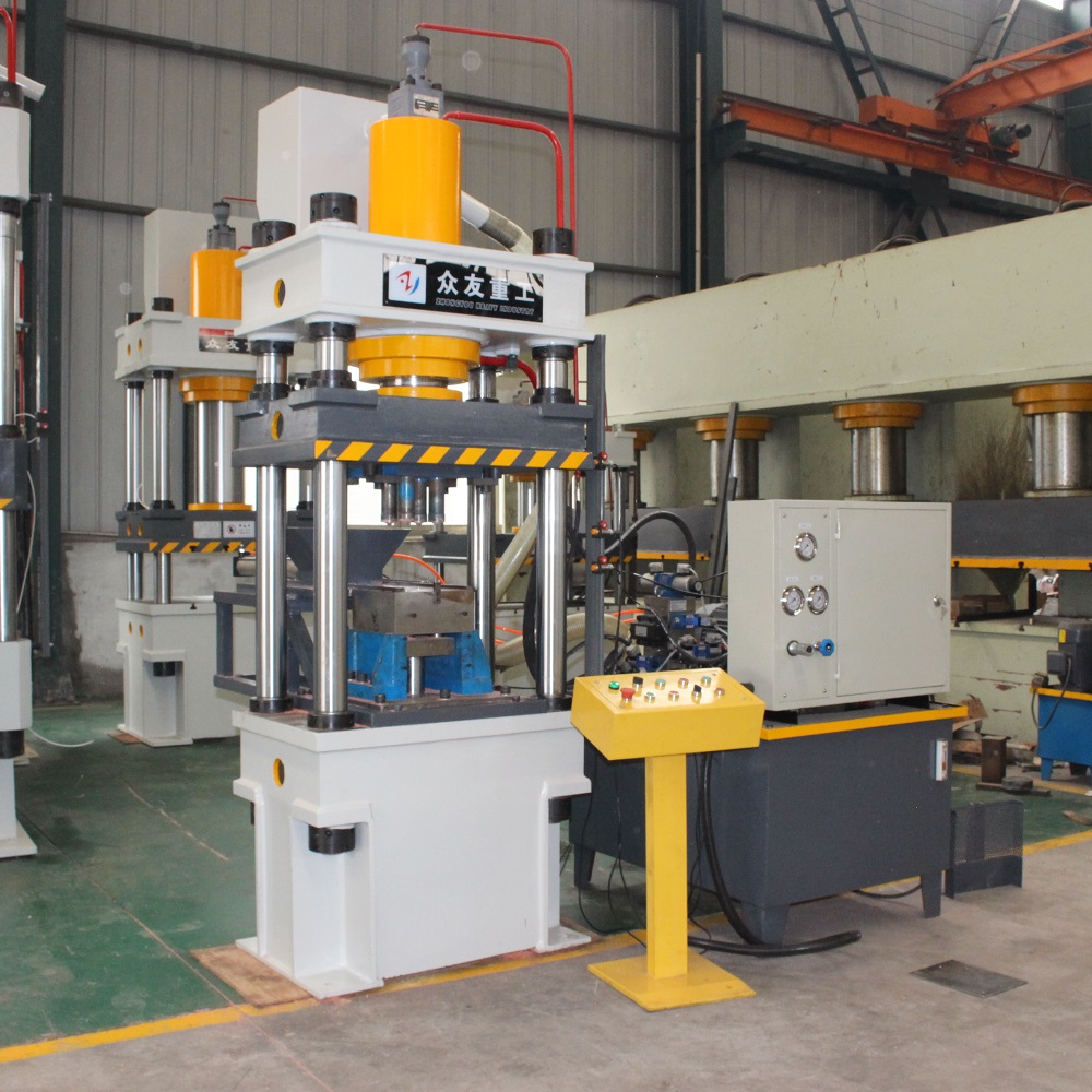 100吨自动进料鱼饵压块液压机 100T粉末成型油压机