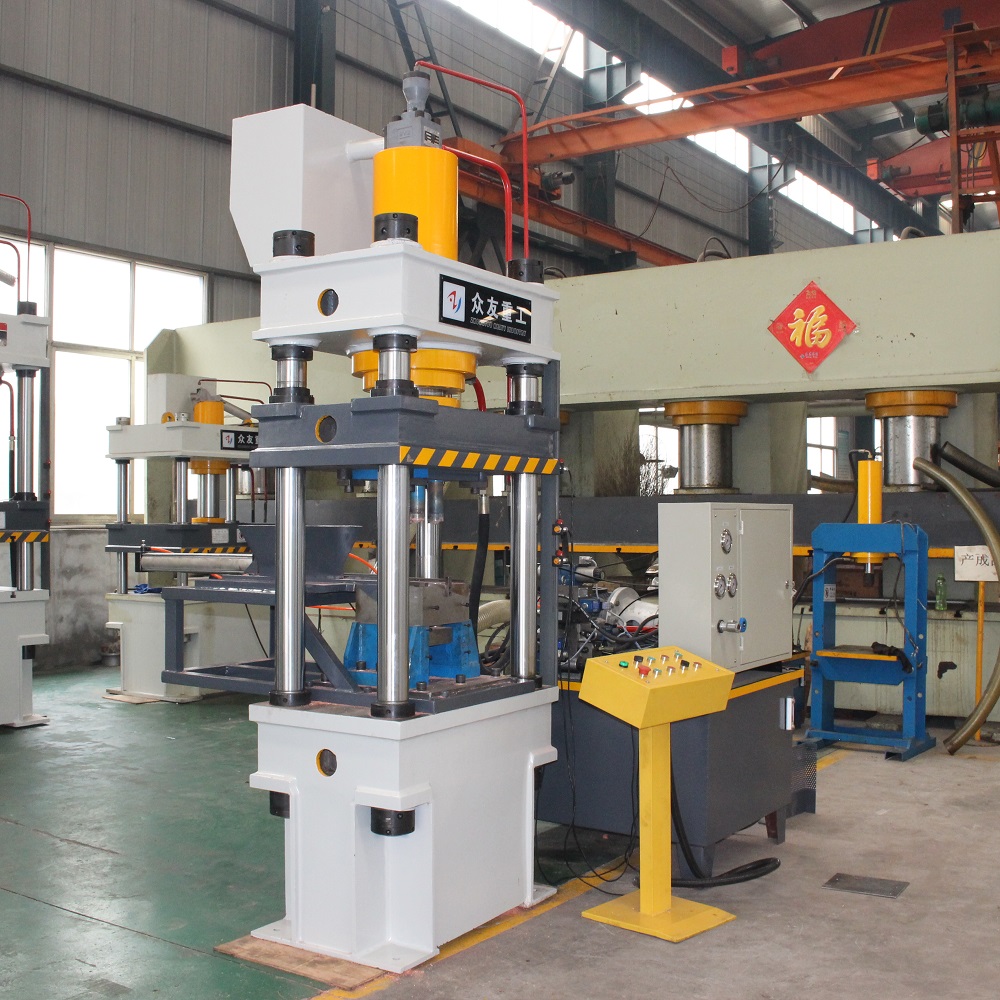 100吨自动进料鱼饵压块液压机 100T粉末成型油压机