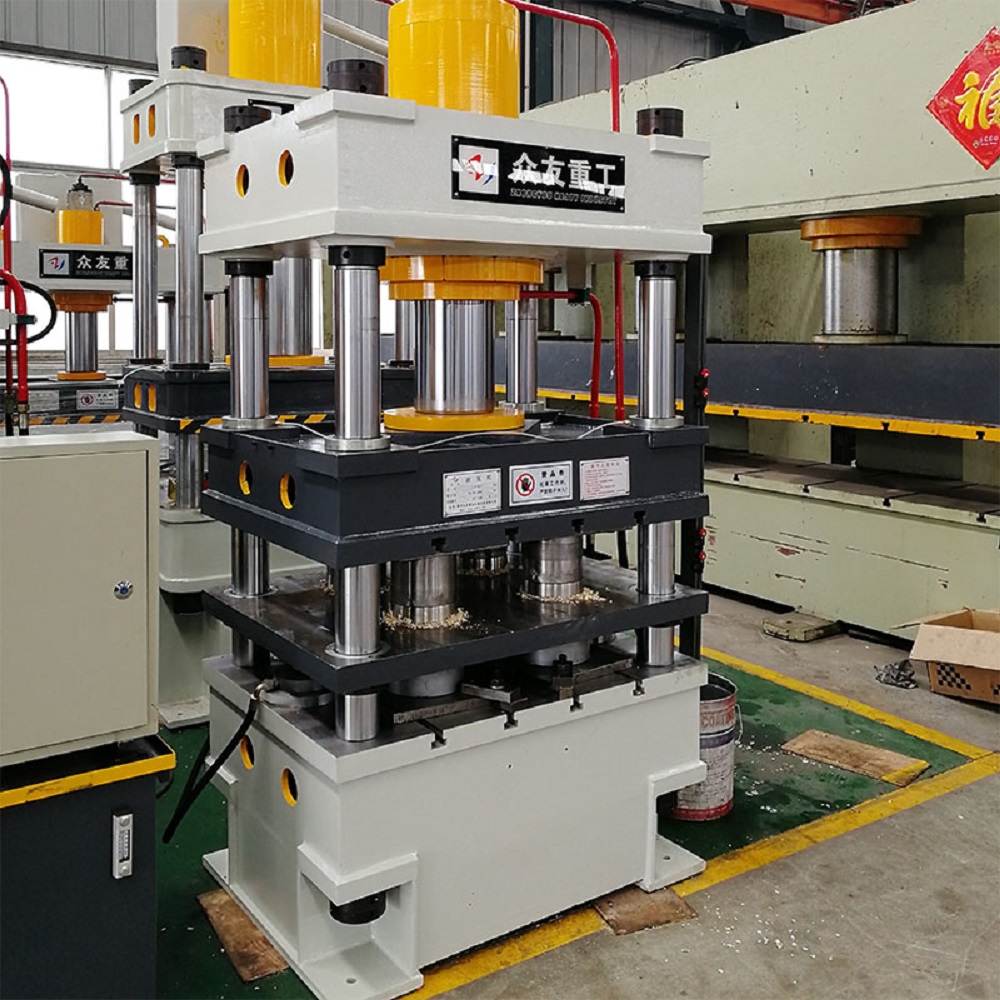 200吨一出四茶饼机 200T茶砖成型液压机