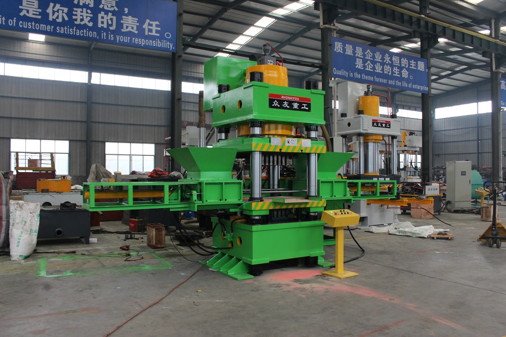 500吨全自动双色鱼饵压块机 500T粉末成型液压机