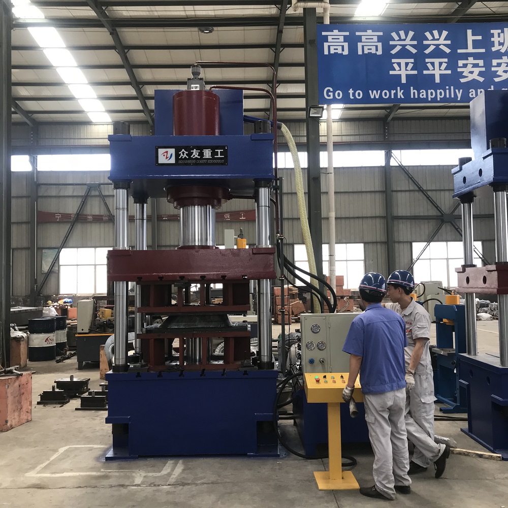 315吨灰斗车拉伸切边三梁四柱液压机