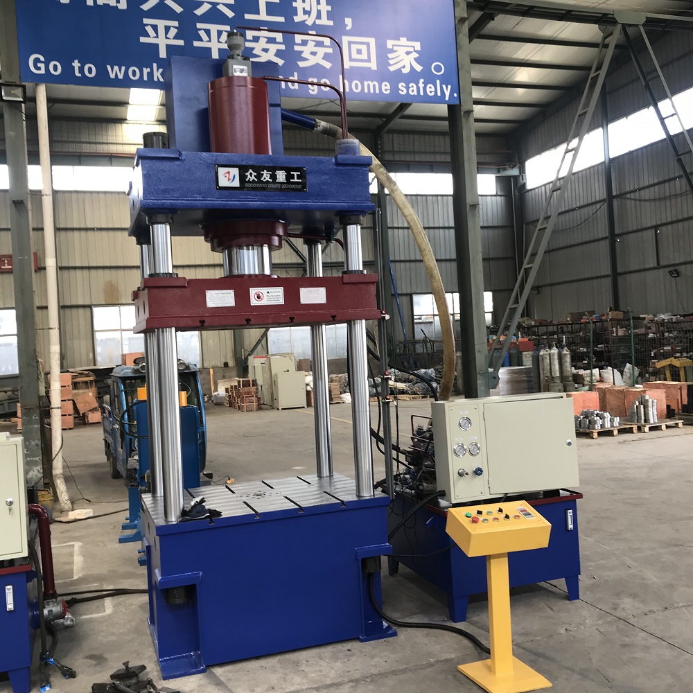 315吨三梁四柱灰斗车拉伸成型切边液压机