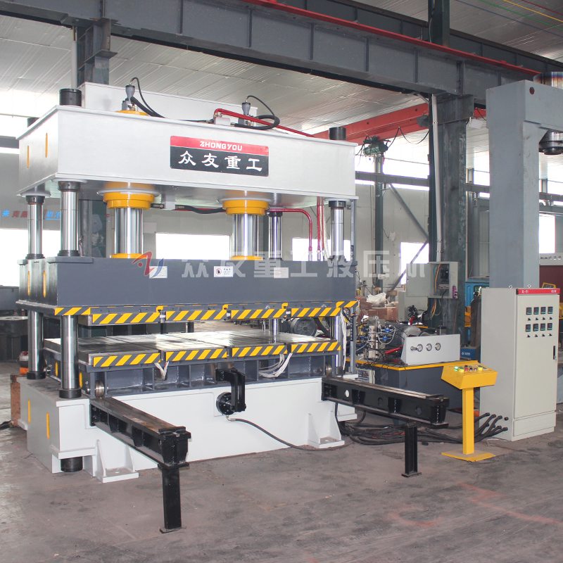 315吨双缸移动工作台带加热板液压机 315T金属成型油压机