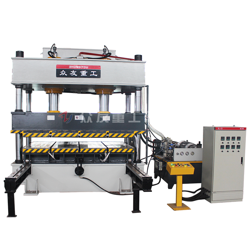 315吨双缸移动工作台带加热板液压机 315T金属成型油压机